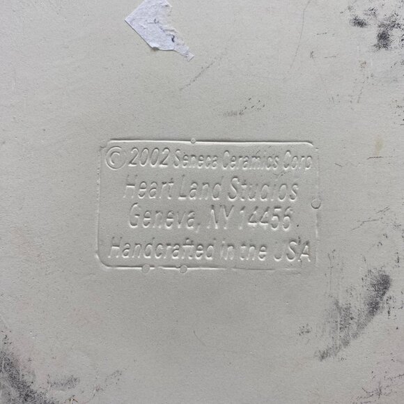 VTG Heart Land Studios Bread & Bun Warmer‎ Ceramic Round Beige 2002 Kitchen 6" - Picture 6 of 8